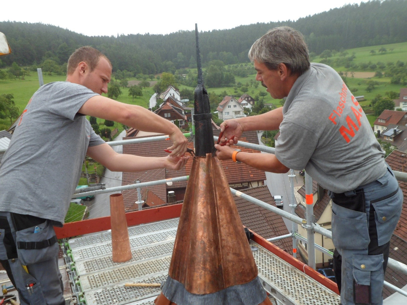 Denkmalarbeit der Bauflaschnerei Mast